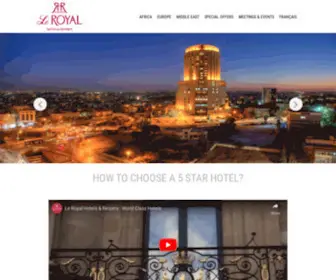 Leroyal.com(Le Royal Hotels & Resorts) Screenshot