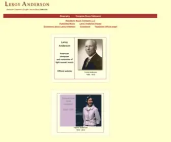 Leroyanderson.com(Leroy Anderson) Screenshot