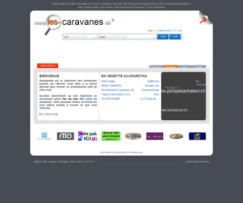 Les-Caravanes.ch(Les caravanes en Suisse) Screenshot