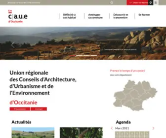 Les-Caue-Occitanie.fr(Union régionale des CAUE Occitanie) Screenshot