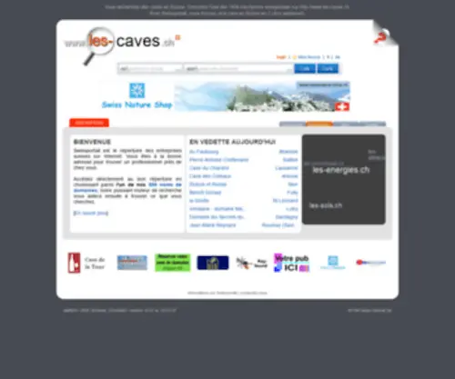 Les-Caves.ch(Les caves en Suisse) Screenshot