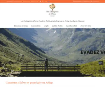 Les-Chataigniers-DE-Florac.com(Chambres d'hôtes et grand gite en Ariège) Screenshot