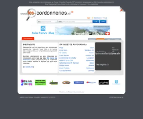 Les-Cordonneries.ch(Les cordonneries en Suisse) Screenshot