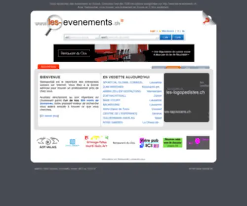 Les-Evenements.ch(Les événements en Suisse) Screenshot