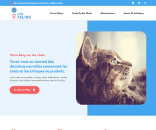 Les-Felins.com(Les-felins Le blog sur les chats) Screenshot