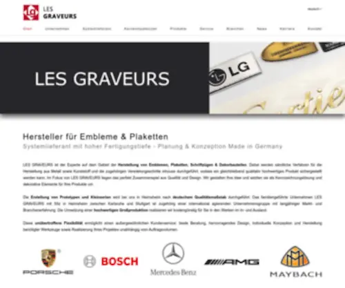 Les-Graveurs.de(Les Graveurs: Hersteller für Embleme & Plaketten) Screenshot