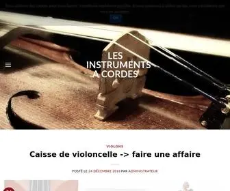 Les-Instru-Cordes.fr(Les Instruments a Cordes pour 2021) Screenshot