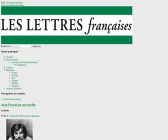 Les-Lettres-Francaises.fr(Nom de domaine) Screenshot