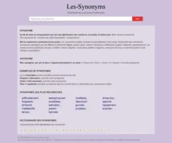 Les-Synonyms.com(Dictionnaire des synonymes et antonymes) Screenshot