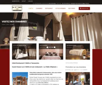 Les-Trois-Metis.com(Hôtel) Screenshot