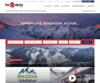 Les2Alpes.com(Station de ski alpes) Screenshot
