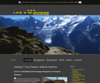 Les2Glaciers.com(Bienvenue) Screenshot