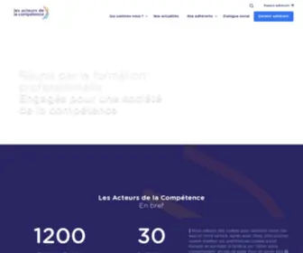 Lesacteursdelacompetence.fr(Accueil) Screenshot