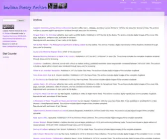 Lesbianpoetryarchive.org(Lesbian Poetry Archive) Screenshot