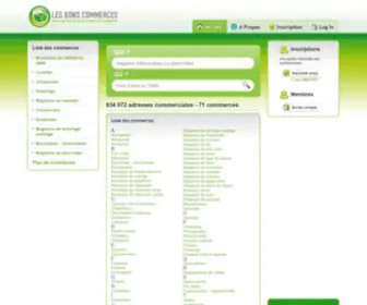 Lesbonscommerces.fr(Annuaire de commerces de proximit&eacute) Screenshot