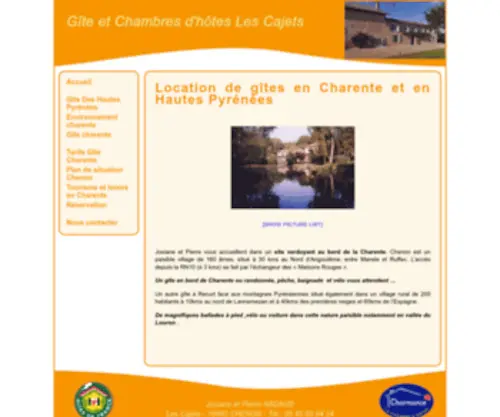 Lescajets.fr(Gîte et Chambres d'hôtes Les Cajets) Screenshot
