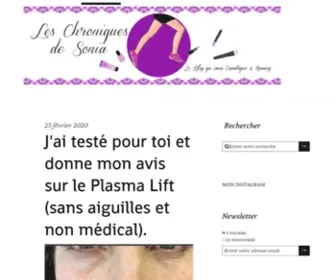 Leschroniquesdesonia.com(Les Chroniques de Sonia) Screenshot