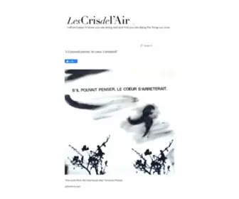 Lescrisdelair.com(I will be happy if i know you are doing well and that you are doing the things you love) Screenshot