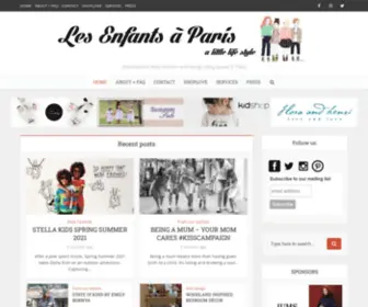 Lesenfantsaparis.com(Les enfants à Paris) Screenshot