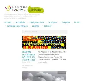 Lesgensdupartage.org(Les gens du Partage: Nous proposons un Système d'Échange Local et soutenons les initiatives citoyennes dans une démarche locale et participative) Screenshot