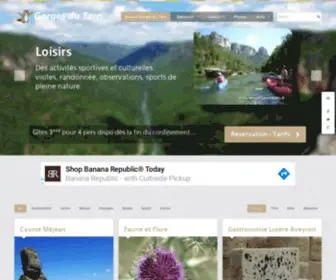 Lesgorgesdutarn.fr(Portail tourisme de la région des Gorges du Tarn de la Lozère à l'Aveyron) Screenshot