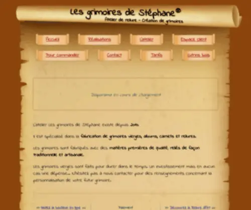 Lesgrimoiresdestephane.fr(Les grimoires de Stéphane) Screenshot