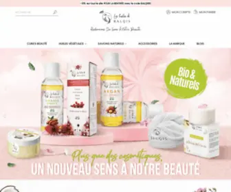 Leshuilesdebalqis.fr(Magasin cosmétique Bio) Screenshot