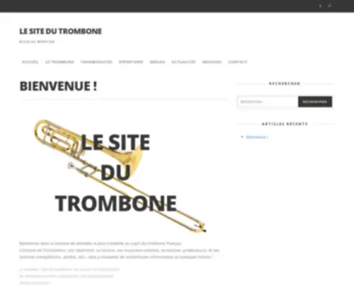 Lesitedutrombone.fr(Le site du Trombone) Screenshot