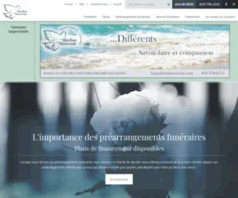 Lesjardinsdusouvenir.com(Maison funéraire à Gatineau) Screenshot