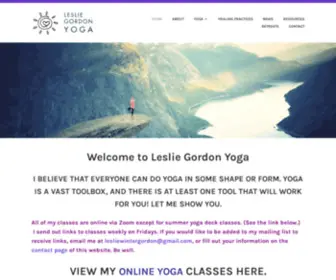 Lesliegordonyoga.com(I believe that Everyone can do yoga in some shape or form. Yoga) Screenshot