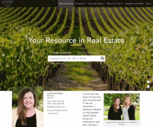 LesliemcFadden.com(Leslie McFadden Real Estate) Screenshot