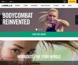 Lesmills.com(Taking Fitness to the Next Level) Screenshot