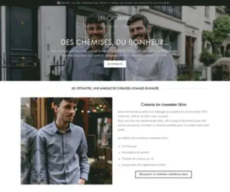 Lesoptimistes.fr(Marque de Chemises hommes engagée) Screenshot