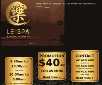 Lespa.com.sg(Le Spa Singapore) Screenshot