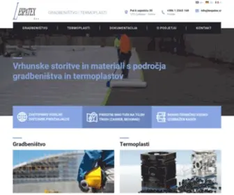 Lespatex.si(Specialni materiali za hidroizolacijo in toplotno izolacijo ter termoplasti) Screenshot