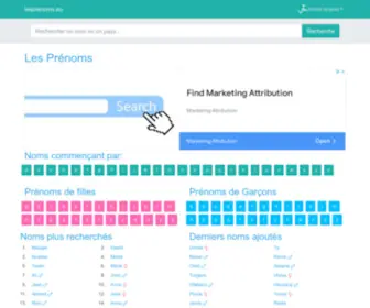 Lesprenoms.eu(Prénoms) Screenshot