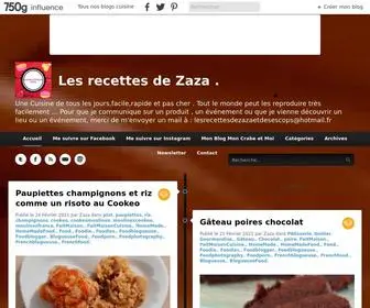 Lesrecettesdezazaetdesescops.com(Les recettes de Zaza) Screenshot