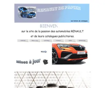 Lesrenaultdepapier.fr(LES CATALOGUES RENAULT) Screenshot