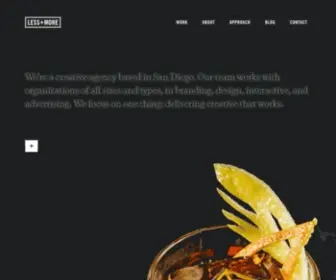 Lessandmore.com(A San Diego Design and Branding Agency) Screenshot