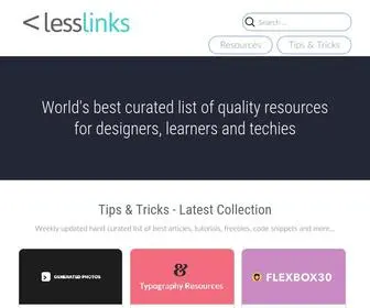 Lesslinks.com(World's best curated list of quality resources) Screenshot