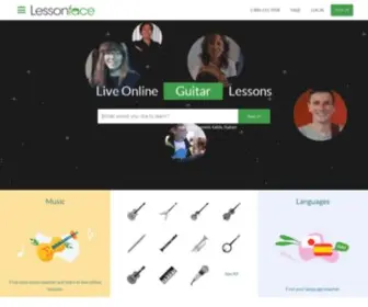 Lessonface.com(Live Online Music Lessons Of All Instruments) Screenshot
