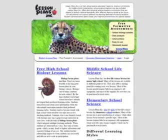 Lessonplansinc.com(Middle School Science Education & Loans for College) Screenshot