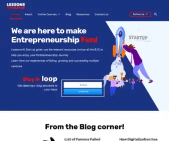 Lessonsatstartup.com(Startup & Small Business Consulting Services) Screenshot