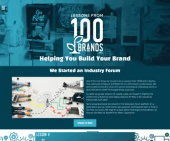 Lessonsfrom100Brands.com(Lessons from 100 Brands) Screenshot