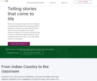 Lessonsofourland.org(Lessons Of Our Land) Screenshot