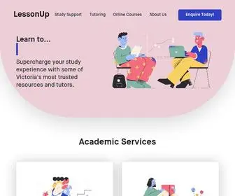Lessonup.com.au(Home) Screenshot