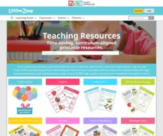 Lessonzone.com.au(Lesson Zone Educational Publishing Australia) Screenshot