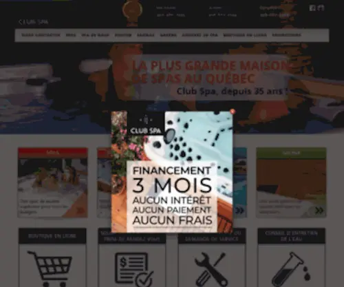 Lesspas.ca(Les Spas Quebec) Screenshot