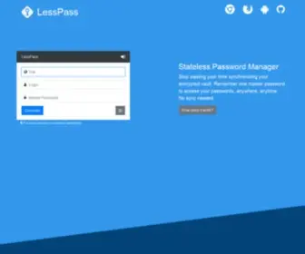 Lesspass.com(Lesspass) Screenshot