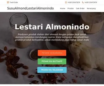 Lestarialmonindo.com(Produsen Susu Almond) Screenshot